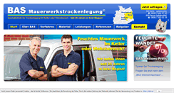 Desktop Screenshot of bas-mauerwerkstrockenlegung.de