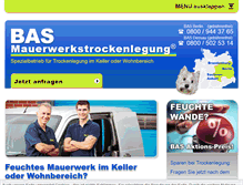 Tablet Screenshot of bas-mauerwerkstrockenlegung.de